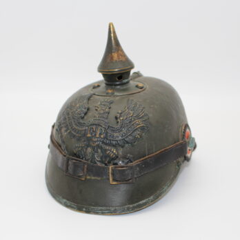 Preußen 1. Weltkrieg Pickelhaube um 1916 mit grauer Farbe