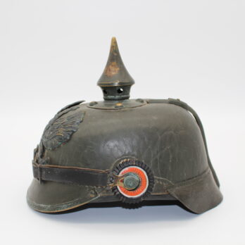 Preußen 1. Weltkrieg Pickelhaube um 1916 mit grauer Farbe