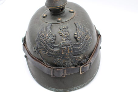 Preußen 1. Weltkrieg Pickelhaube um 1916 mit grauer Farbe – Bild 5