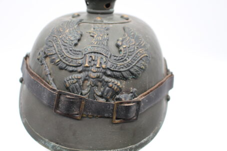 Preußen 1. Weltkrieg Pickelhaube um 1916 mit grauer Farbe – Bild 10