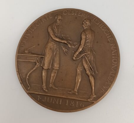 *Medaille* 100 Jahre Österreichische NATIONALBANK, 1816 - 1916, Schwartz, Originalschachtel – Bild 5