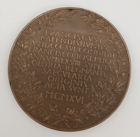 *Medaille* 100 Jahre Österreichische NATIONALBANK, 1816 - 1916, Schwartz, Originalschachtel – Bild 6