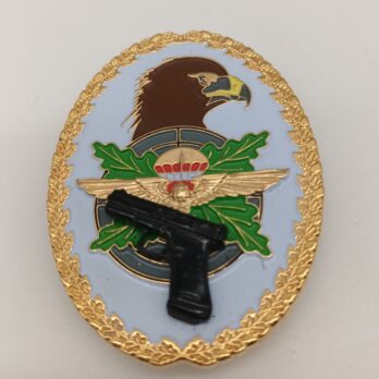 Schießabzeichen des Militär Fallschirmspringer Verbundes für Pistole Gold