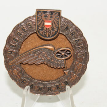 ÖBH Leistungsabzeichen Kraftfahrer Bronze 2. Typ 1959 Variante