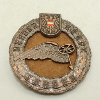 ÖBH Leistungsabzeichen Kraftfahrer Bronze 2. Typ 1959 Variante