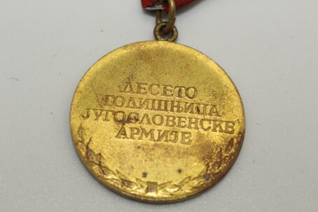 Jugoslawien Medaille zu 10. Jahrestag der Volksarmee – Bild 4