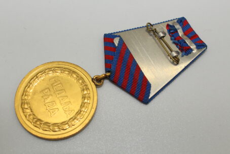 Jugoslawien Medaille für die Arbeit, im Etui mit Bandspange – Bild 3