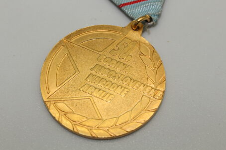 Jugoslawien Medaille zum 50 Jahrestag der jugoslawischen Volksarmee 1941 - 1991 – Bild 4
