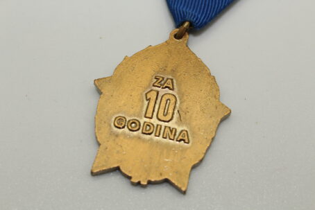 Jugoslawien Medaille für 10 jährigen Dienst bei der Polizei und Sicherheitskräften in Zagreb – Bild 6
