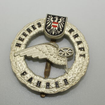 ÖBH Leistungsabzeichen Heeres Kraftfahrer Silber Aluminium Ausführung 1959