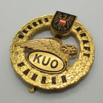 ÖBH Leistungsabzeichen Heeres Kraftfahrer Gold KUO Ausführung 1959