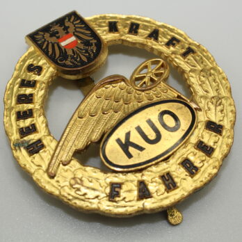ÖBH Leistungsabzeichen Heeres Kraftfahrer Gold KUO Ausführung 1959