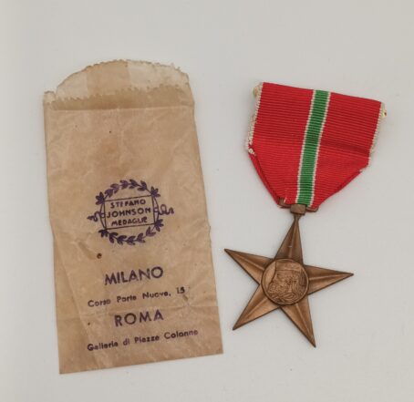 Partisanenstern der Brigate Garibaldi (1943–1945) – Originale italienische Erinnerungsmedaille