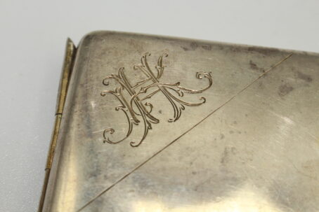 Silbernes Zigarettenetui R.F.K.R. 50 Reserve Feldkanonen Regiment 50 Unterschriften – Bild 6