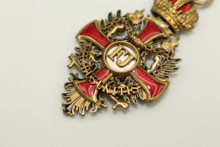 Franz Josef Orden Ritterkreuz Böhm Bronze vergoldet – Bild 10