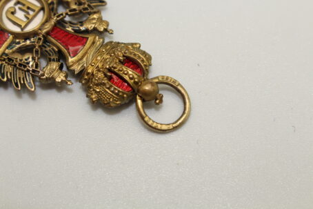 Franz Josef Orden Ritterkreuz Böhm Bronze vergoldet – Bild 8