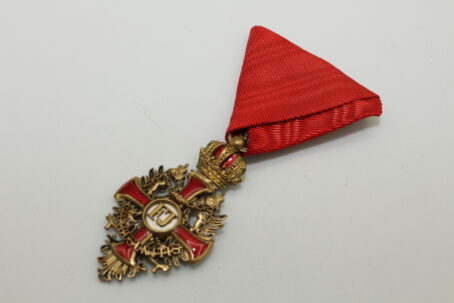 Franz Josef Orden Ritterkreuz Böhm Bronze vergoldet