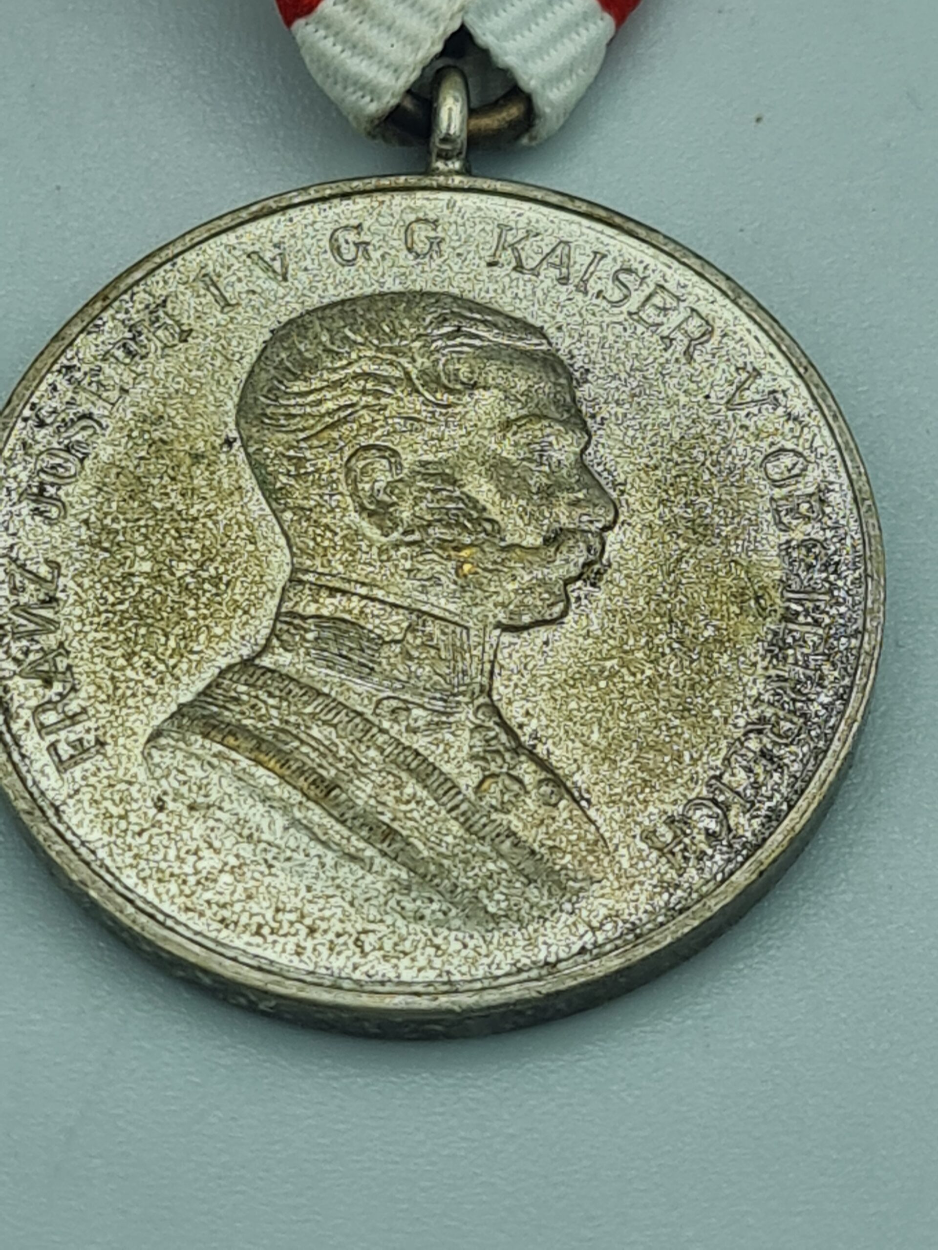 Tapferkeitsmedaille 2. Klasse Silber (Zink-versilbert) Kaiser Franz Josef – Bild 2