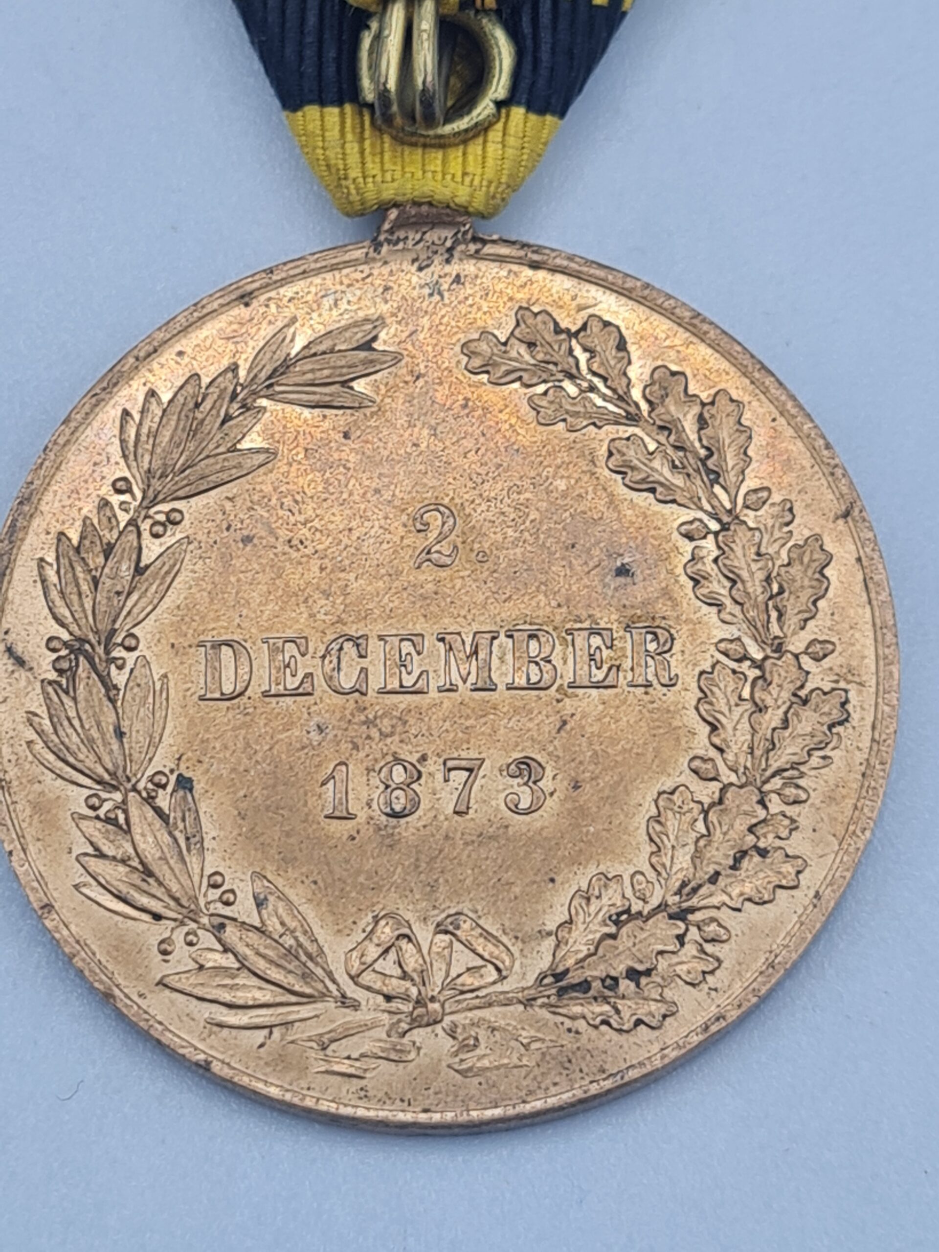 Kriegsmedaille 1873 mit Walzenöse am Band – Bild 4